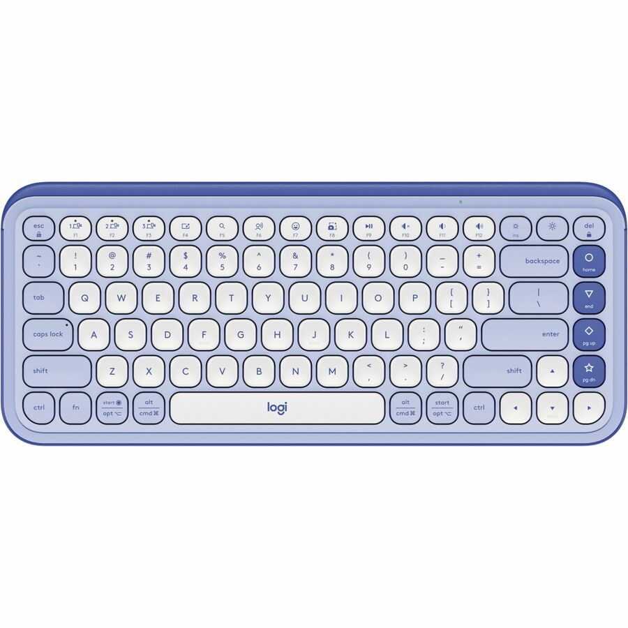 Logitech POP ICON KEYS Wireless Bluetooth Keyboard, Comfortable Typing, Programmable Keys, Easy-Switch Between up to 3 Devices (Lilac & Off-white) - 920-013050