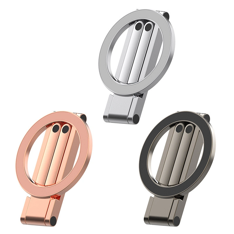 Foldable Magnetic Phone Stand, Portable MagSafe Tripod Phone Holder, Adjustable Aluminum Desktop Phone Holder for iPhone