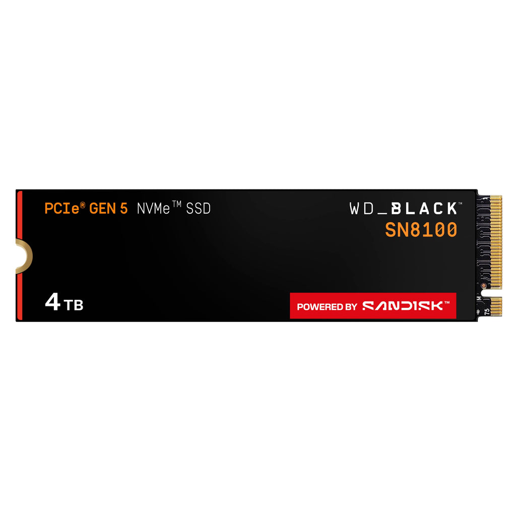 WD_Black SN8100 1TB NVMe SSD - PCIe 5.0x4, M.2 2280, Up to 14,900MB/s Read Speed, up to 11,000MB/s Write Speed, Best for AI Applications, Gaming, and Video Editing - WDS100T1X0M