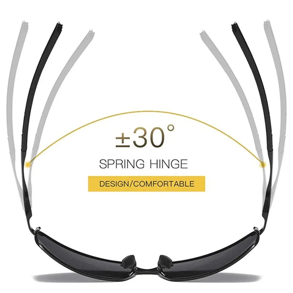 Men Aluminium HD Polarized Photochromic Sunglasses Driving Chameleon Sun Glasses